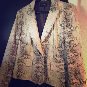 Dressy blazer with snakeskin print